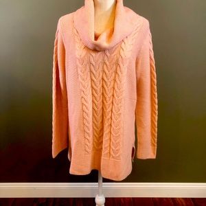 Calvin Klein Cowl Neck Sweater Pale Pink Xl